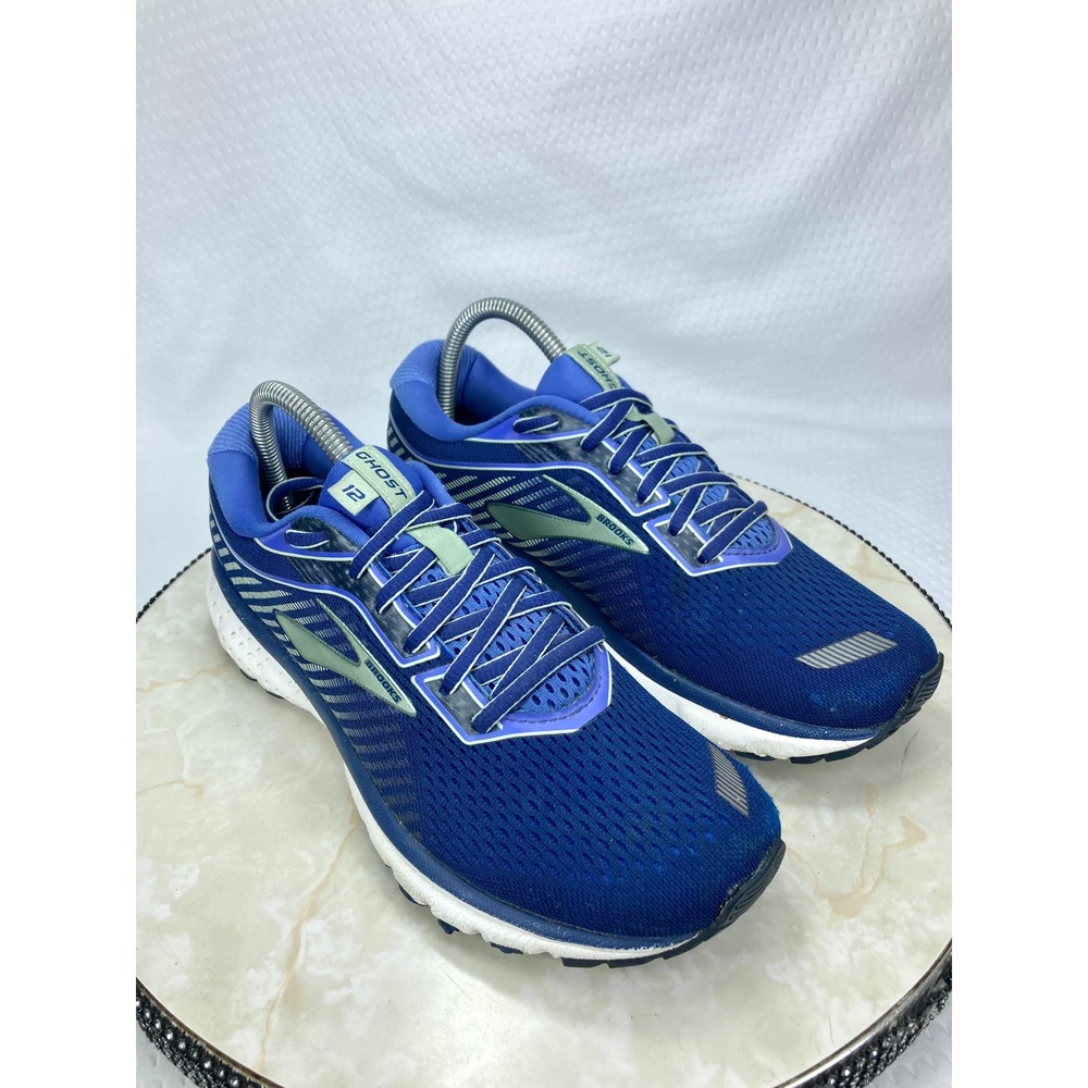 Brooks Ghost 12 Running Shoes Womens 9 Blue Green Sporty Cross Training Sneakers